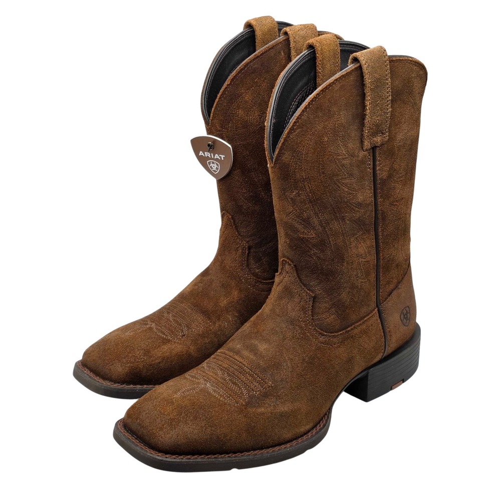 Ariat Sport Big Country Mens Western Cowboy Boots Size 9.5 D Brown Roughout NWT